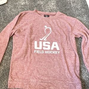 Cute USA Field hockey Knit Crewneck Sweater